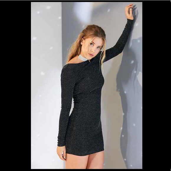Urban Outfitters Dresses & Skirts - Small backless black sparkly urban outfitter dress